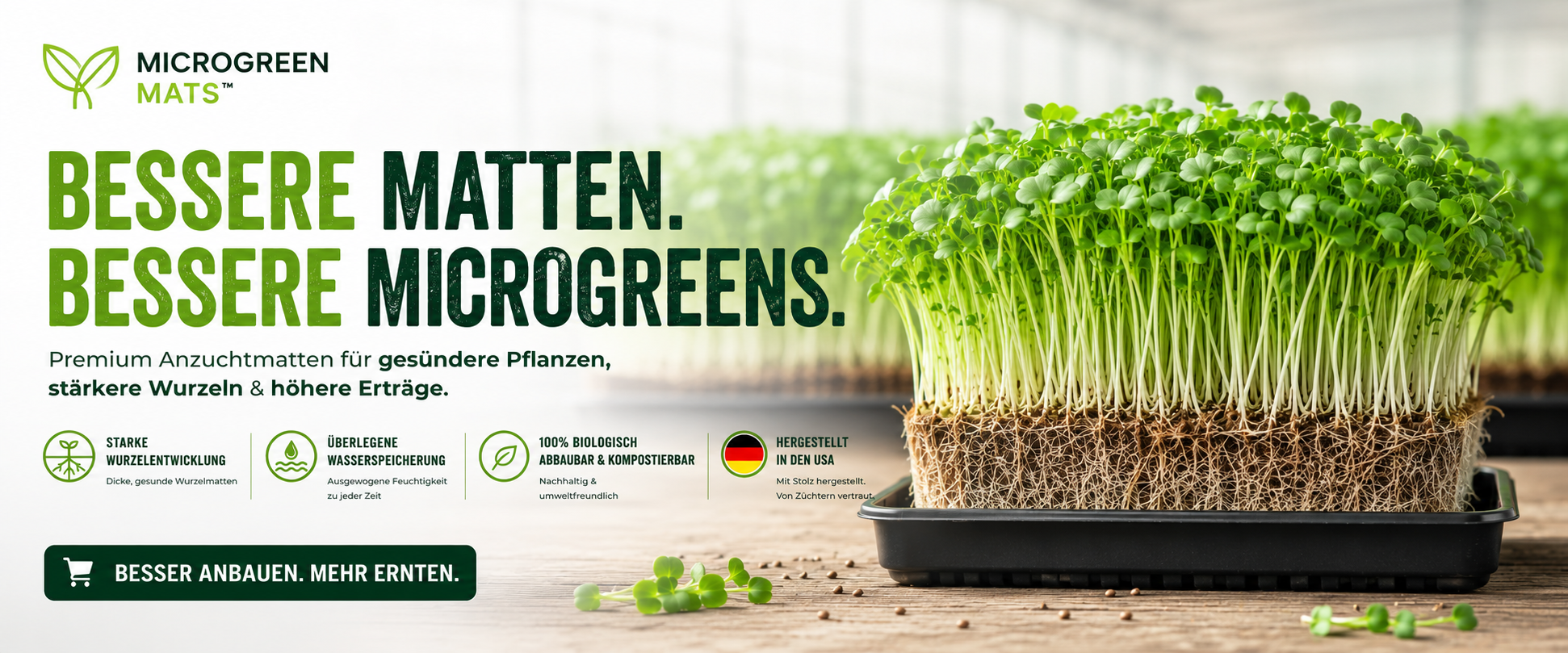 Professionelle Microgreen-Anzuchtmatten